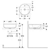 Geberit VariForm Batarya Delikli Çanak Lavabo 45 cm
