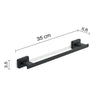 Gedy Atena Uzun Havluluk 35 cm Mat Siyah