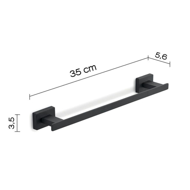 Gedy Atena Uzun Havluluk 35 cm Mat Siyah