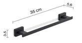 Gedy Atena Uzun Havluluk 35 cm Mat Siyah