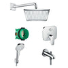 Hansgrohe Talis E Ankastre Kare Banyo Seti Krom Gaga ile