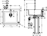 Hansgrohe C51-F450-06 Granit Eviye Kombinasyonu 450 Select Grafit Siyahı