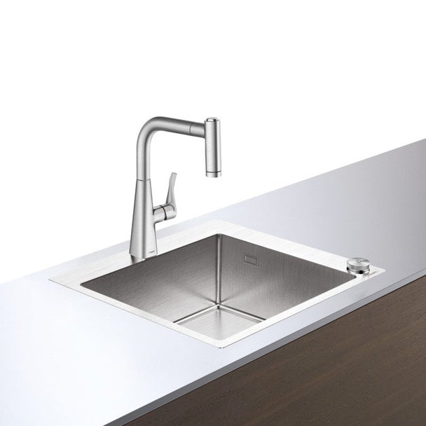 Hansgrohe C71-F450-01 Çelik Eviye Kombinasyonu  450 Select