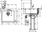 Hansgrohe C71-F450-01 Çelik Eviye Kombinasyonu  450 Select
