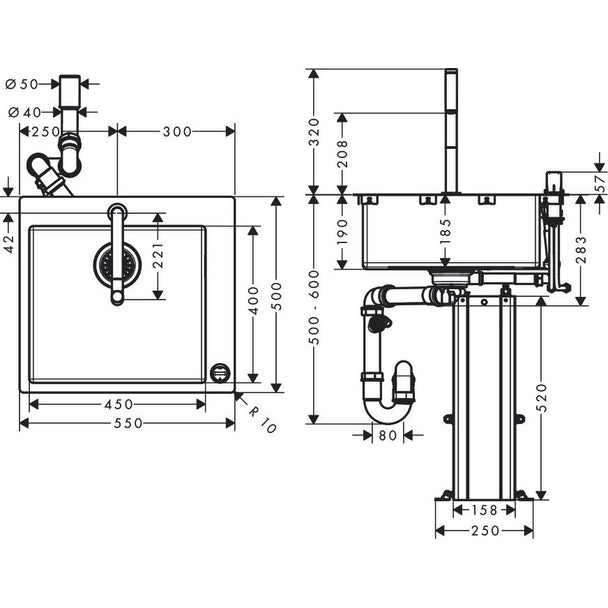 Hansgrohe C71-F450-06 Eviye 450 Select