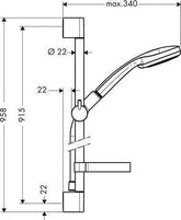 Hansgrohe Croma 100 Vario Ecosmart Sürgülü Duş Seti 0.9 m