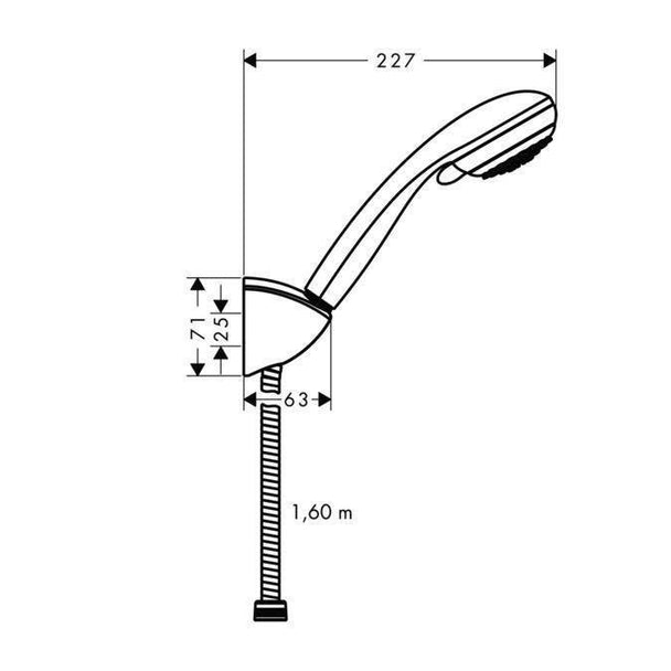 Hansgrohe Crometta 85 Porter Duş Seti 1.6 m