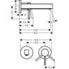 Hansgrohe Finoris Ankastre Lavabo Bataryası 165 mm