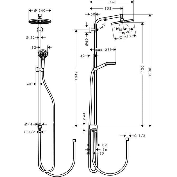 Hansgrohe Logis ve Crometta S240 Banyo Batarya Seti