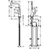 Hansgrohe M5117-H300 Tek Kollu Eviye Bataryası Spiralli 2Jet + Sbox