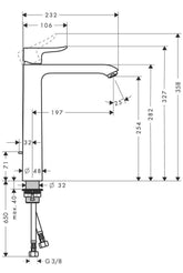 Hansgrohe Metris Lavabo Bataryası 260 Sifon Kumandalı