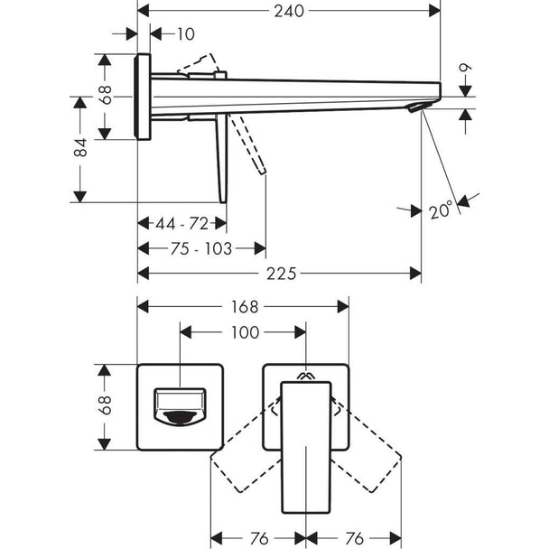 Hansgrohe Metropol Ankastre Lavabo Bataryası 225