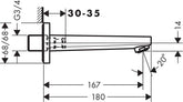 Hansgrohe Metropol Banyo Gagası 167 mm