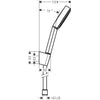Hansgrohe Pulsify S 1Jet Porter Duş Seti 1.25 m Satin Siyah
