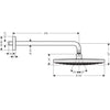 Hansgrohe Raindance Select S Tepe duşu 300 2 jet Duş Dirseği İle