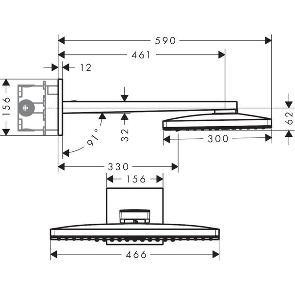 Hansgrohe Rainmaker Select Tepe Duşu 460 3jet