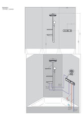 Hansgrohe RainSelect Termostatik Ankastre Banyo Bataryası 2 Çıkış Beyaz