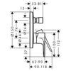Hansgrohe Rebris Ankastre Banyo Bataryası