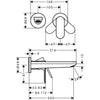 Hansgrohe Rebris S Ankastre Lavabo Bataryası 205 mm