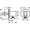 Hansgrohe S Design Ankastre Stop Valf Sıva Üstü
