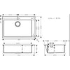 Hansgrohe S711-F660 Tezgah Üstü Çelik Eviye 660