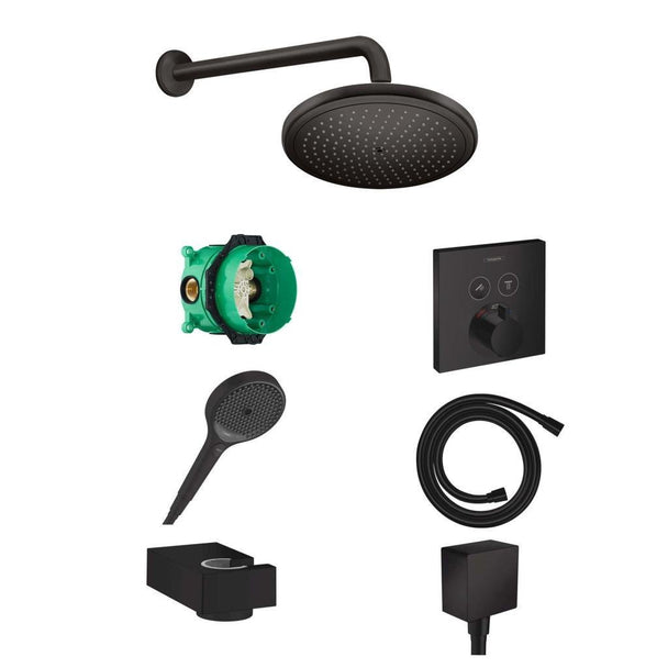 Hansgrohe ShowerSelect Termostatik Ankastre Duş Seti - Mat Siyah