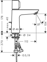Hansgrohe Talis E Lavabo Bataryası Select 110