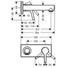 Hansgrohe Talis S Ankastre Lavabo Bataryası 225 mm