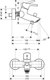 Hansgrohe Talis S Banyo Bataryası