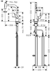 Hansgrohe Talis Select M51 Eviye Bataryası 220 Spiralli 2jet sBox