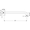 Hansgrohe Tepe Duş Dirseği 389 mm