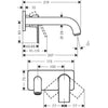 Hansgrohe Vernis Shape Ankastre Lavabo Bataryası 205 mm