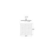 Mistillo Tepe Duşu Slim Kare 200 mm 304 Paslanmaz Metal
