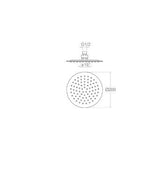 Mistillo Tepe Duşu Slim Yuvarlak 200 mm 304 Paslanmaz Metal