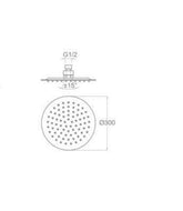 Mistillo Tepe Duşu Slim Yuvarlak 300 mm MTD007