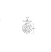 Mistillo Tepe Duşu Yuvarlak 220 mm
