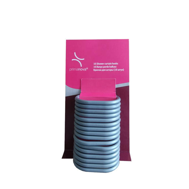 Primanova Banyo Perde Boru Halkası Plastik Gri M-05414