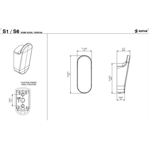 Sonia S6 Black Askı Mat Siyah