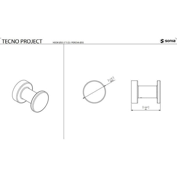 Sonia Tecno Askı 3,5 cm Krom