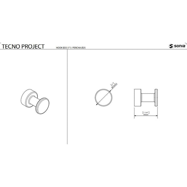Sonia Tecno Black Askı 2,5 cm Mat Siyah