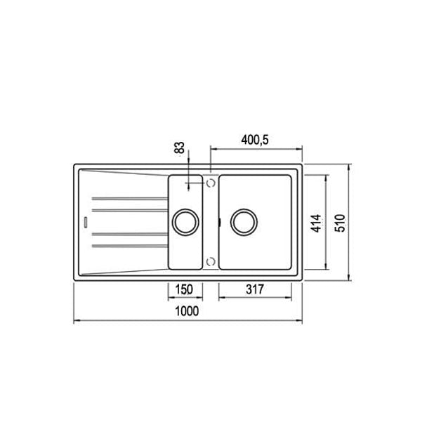 Teka Stone 60 B TG Topasbej Eviye