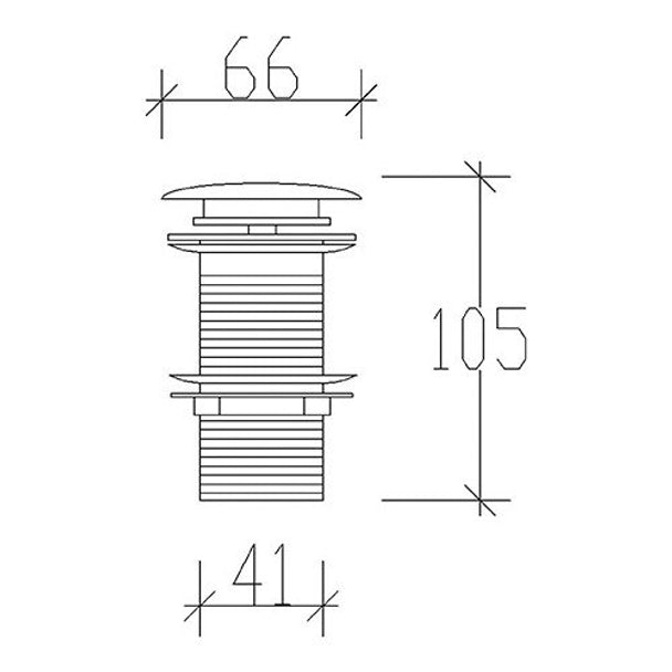Tema Lavabo Sifon Otomatiği Pop Up Pirinç Kapaklı 95602