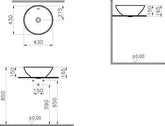 Vitra Options Çanak Lavabo 43 cm Taşma Delikli 4324B003-0012